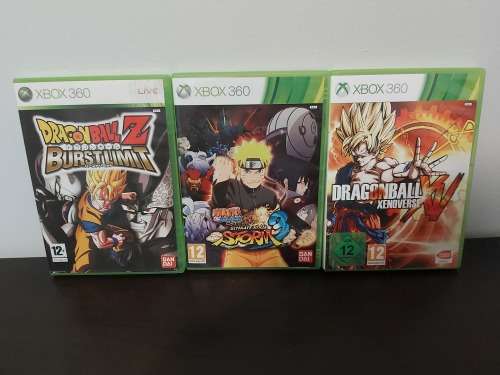3x Xbox 360 Games (Dragonball Z Burst Limit, Naruto Ninja Storm 3 and Dragonball Z Xenoverse.)